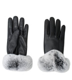 Leather Fluffy Gloves