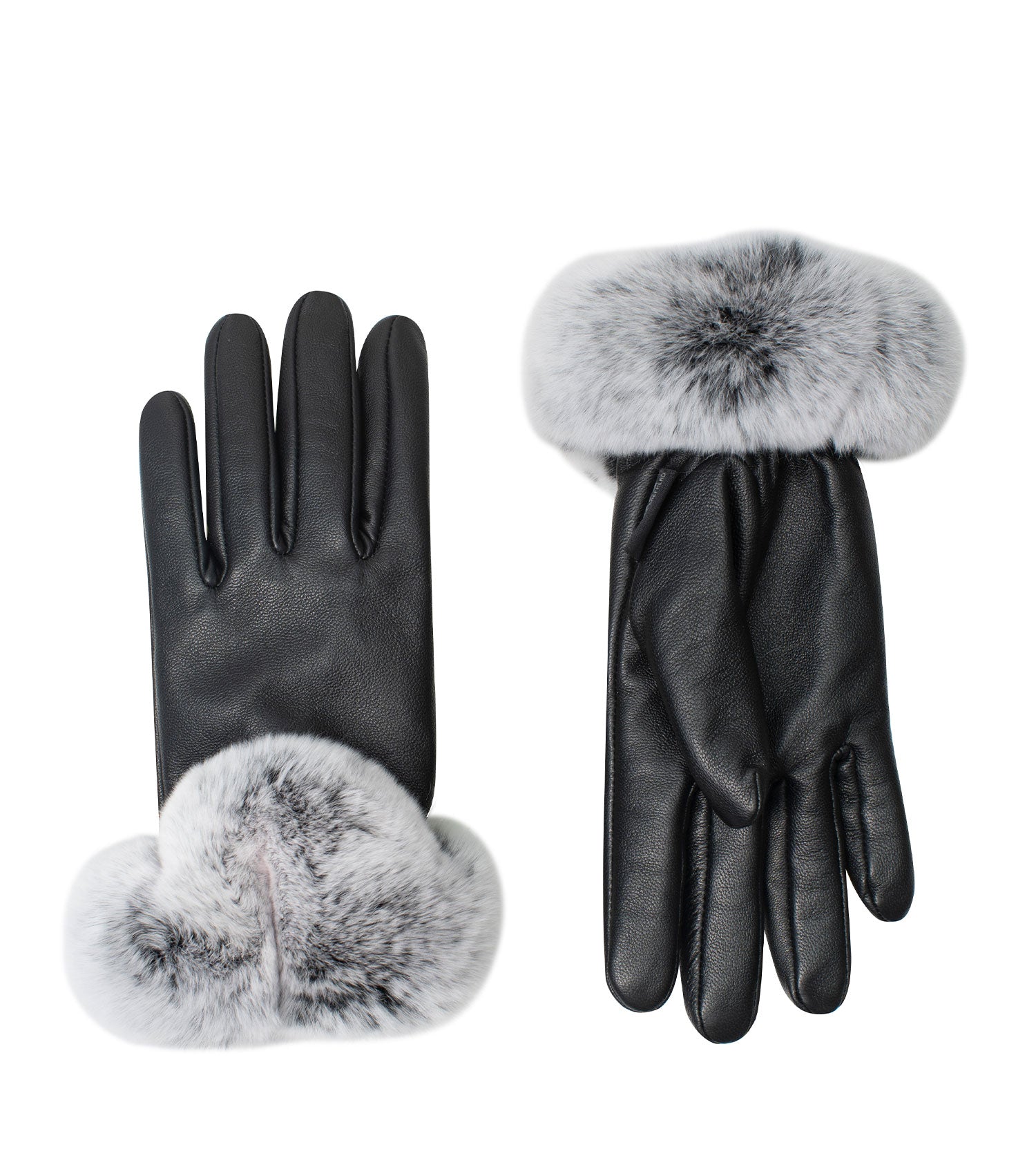 Leather Fluffy Gloves
