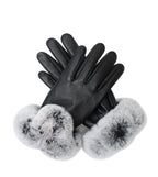 Leather Fluffy Gloves