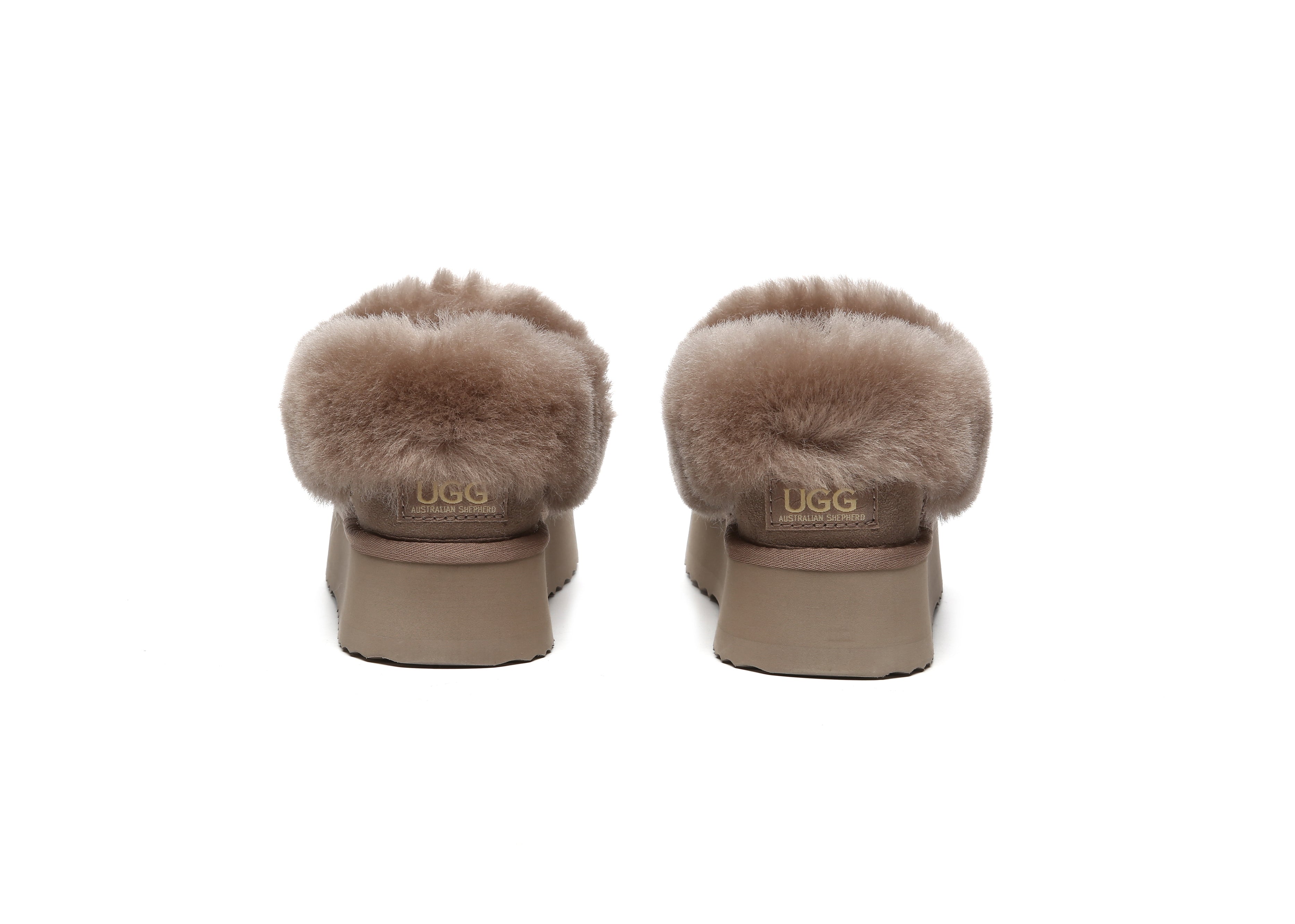 SALE. Fluffy Collar Platform Slippers