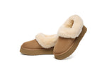 SALE. Fluffy Collar Platform Slippers
