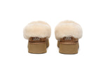 SALE. Fluffy Collar Platform Slippers