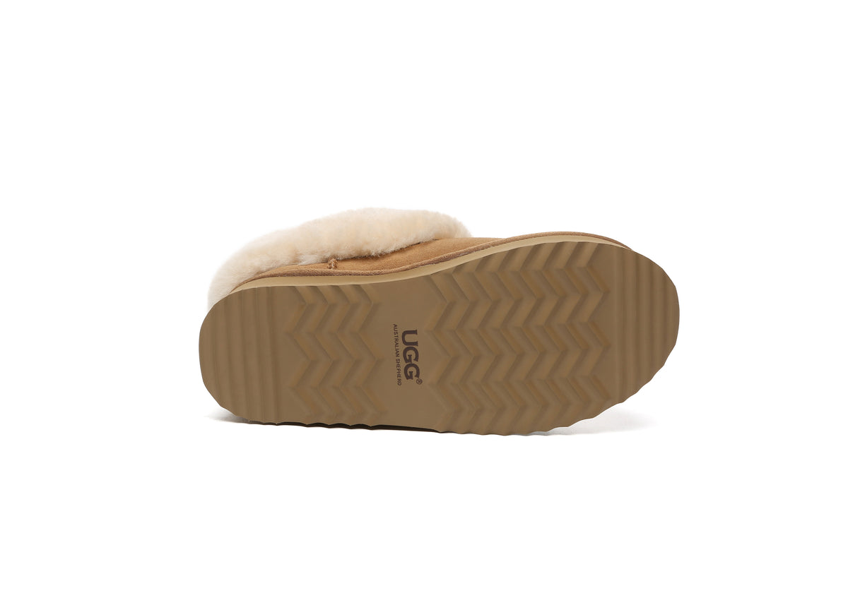 SALE. Fluffy Collar Platform Slippers