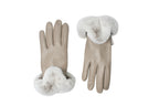 Leather Fluffy Gloves