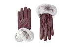 Leather Fluffy Gloves
