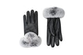 Leather Fluffy Gloves