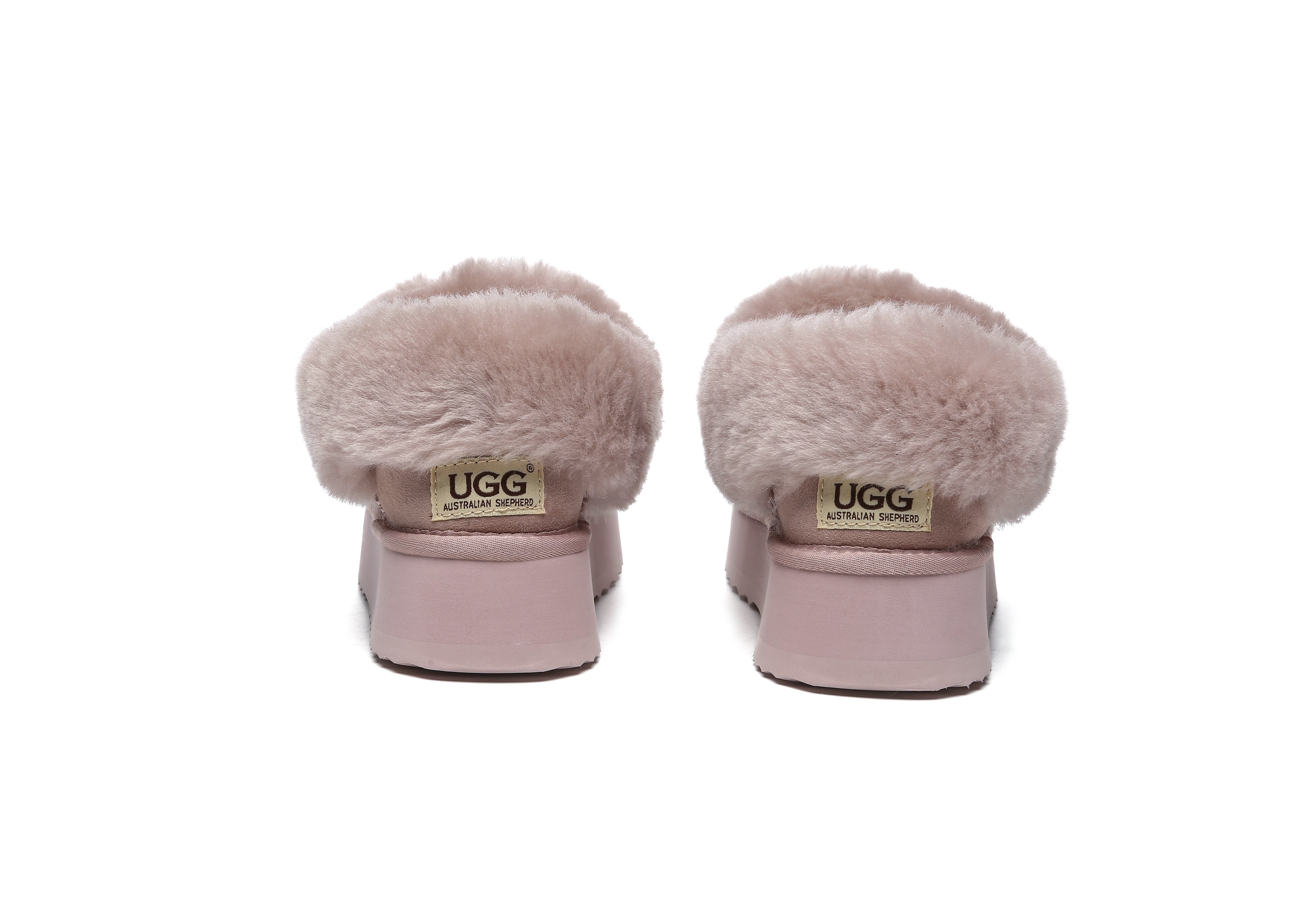 SALE. Fluffy Collar Platform Slippers