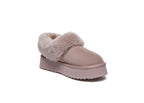 SALE. Fluffy Collar Platform Slippers