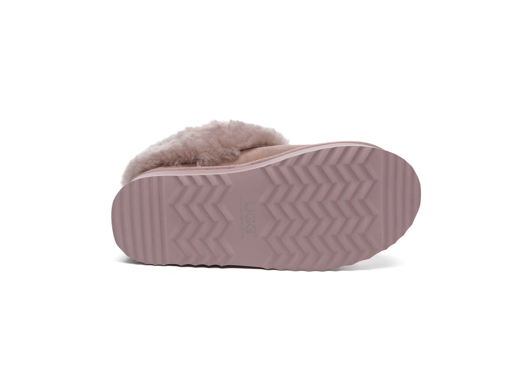 SALE. Fluffy Collar Platform Slippers