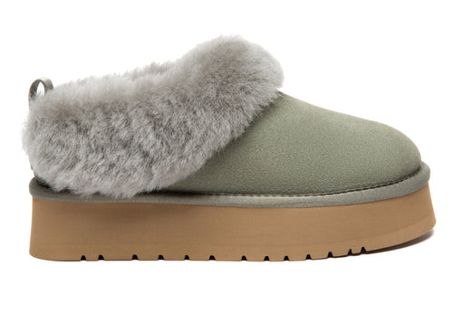 Fluffy Ankle Platform Slipper