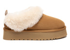 Fluffy Ankle Platform Slipper