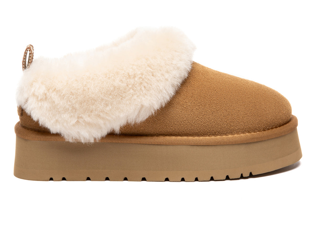 Fluffy Ankle Platform Slipper