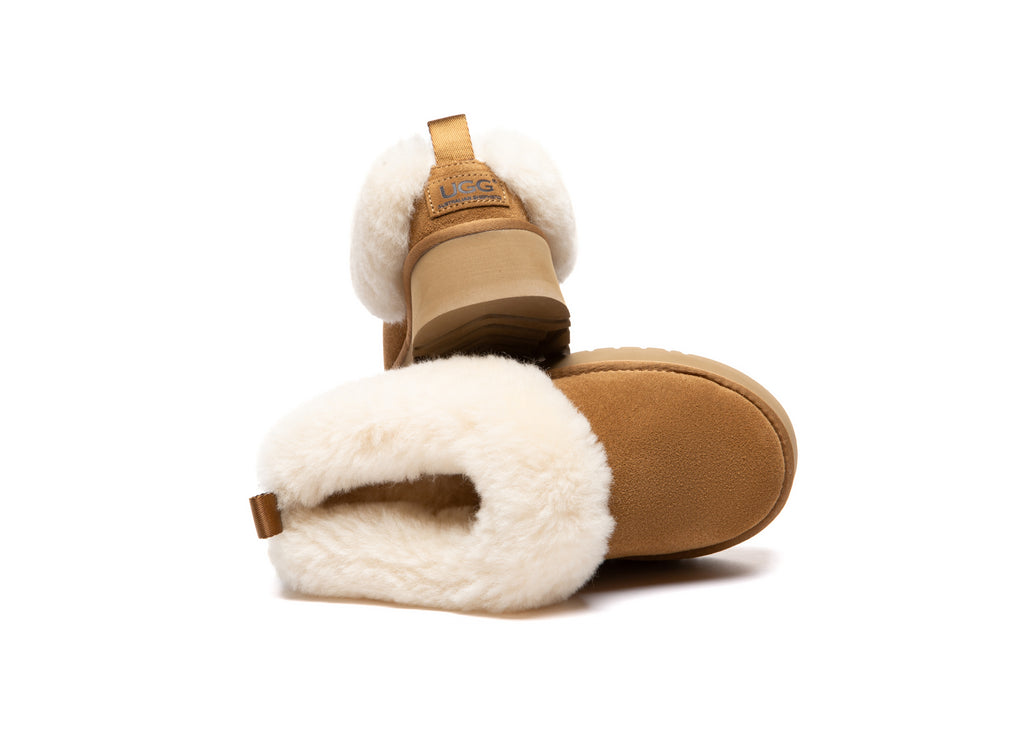 Fluffy Ankle Platform Slipper