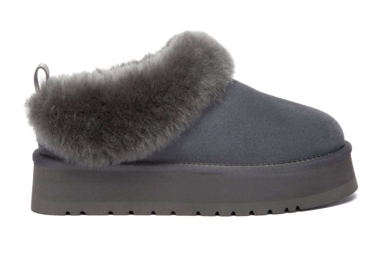 Fluffy Ankle Platform Slipper