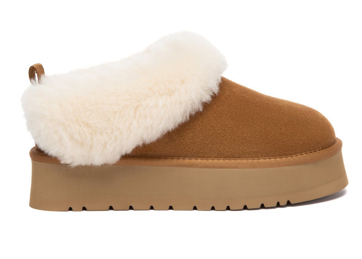 Fluffy Ankle Platform Slipper