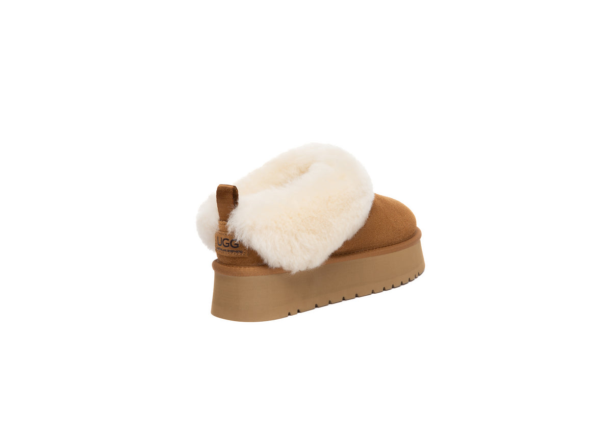 Fluffy Ankle Platform Slipper