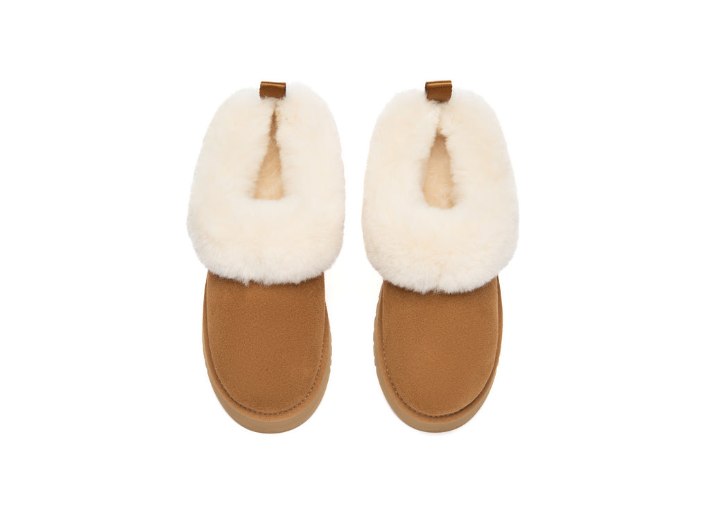 Fluffy Ankle Platform Slipper