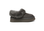 SALE. Fluffy Collar Platform Slippers