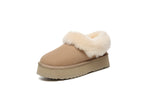 SALE. Fluffy Collar Platform Slippers