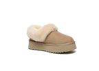 SALE. Fluffy Collar Platform Slippers