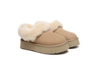 SALE. Fluffy Collar Platform Slippers